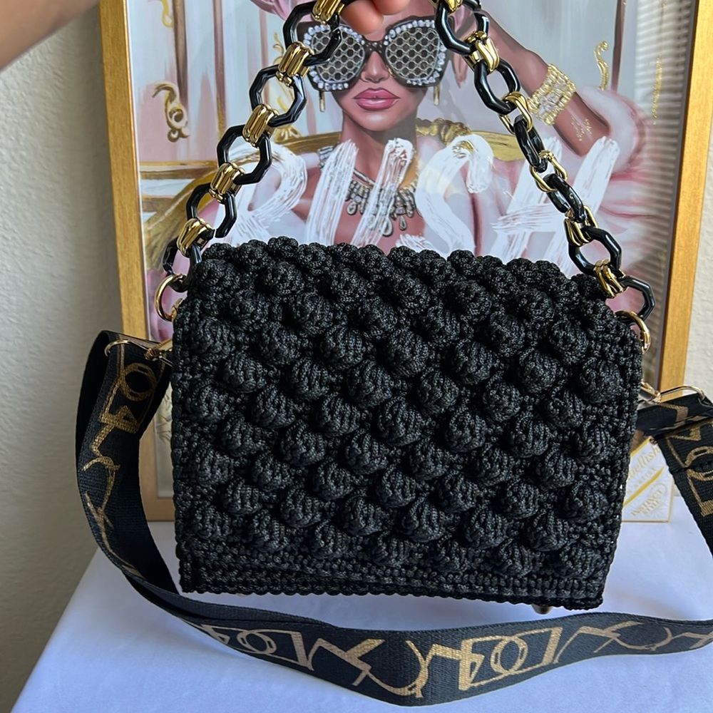 Classic Hand Crafted Crochet Crossbody Bag. - Picture 17 of 17